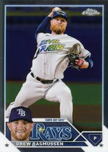 تحميل الصورة إلى عارض المعرض، 2023 Topps Chrome Drew Rasmussen #210 Tampa Bay Rays