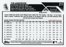 تحميل الصورة إلى عارض المعرض، 2023 Topps Chrome Tim Anderson #211 Chicago White Sox