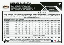 تحميل الصورة إلى عارض المعرض، 2023 Topps Chrome Michael Conforto #219 San Francisco Giants