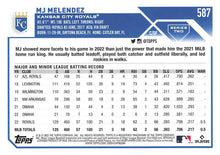 将图片加载到图库查看器,2023 Topps Gold Star Gold Star MJ Melendez - Future Stars #587 Kansas City Royals