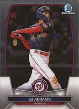 تحميل الصورة إلى عارض المعرض، 2023 Bowman Chrome CJ Abrams #74 واشنطن ناشيونالز