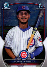 تحميل الصورة إلى عارض المعرض، آفاق Bowman Chrome لعام 2023 Ludwing Espinoza BCP-192 Chicago Cubs