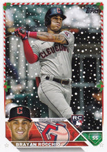 Load image into Gallery viewer, 2023 Topps Holiday Brayan Rocchio RC H63 Cleveland Guardians