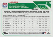 Load image into Gallery viewer, 2023 Topps Holiday Josh Jung RC H120 Texas Rangers