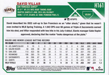 Load image into Gallery viewer, 2023 Topps Holiday David Villar RC H161 San Francisco Giants