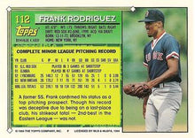 Load image into Gallery viewer, 1994 Topps Frank Rodriguez FS, RC # 112 Boston Red Sox