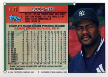 将图片加载到图库查看器,1994 Topps Lee Smith # 110 New York Yankees