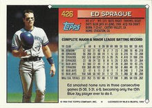 Load image into Gallery viewer, 1994 Topps Ed Sprague # 426 Toronto Blue Jays