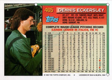 Load image into Gallery viewer, 1994 Topps Dennis Eckersley # 465 Oakland Athletics