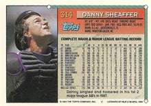 Load image into Gallery viewer, 1994 Topps Danny Sheaffer # 314 Colorado Rockies