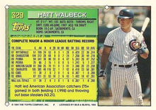 Load image into Gallery viewer, 1994 Topps Matt Walbeck FS # 329 Chicago Cubs