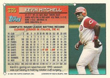 تحميل الصورة إلى عارض المعرض، 1994 Topps Kevin Mitchell # 335 Cincinnati Reds