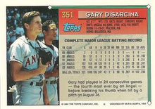 تحميل الصورة إلى عارض المعرض، 1994 Topps Gary DiSarcina # 351 California Angels
