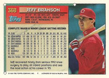 Load image into Gallery viewer, 1994 Topps Jeff Branson # 368 Cincinnati Reds