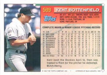تحميل الصورة إلى عارض المعرض، 1994 Topps Kent Bottenfield # 589 Colorado Rockies