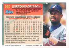 Load image into Gallery viewer, 1994 Topps Marquis Grissom # 590 Montreal Expos