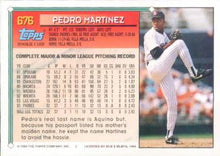Load image into Gallery viewer, 1994 Topps Pedro Martinez RC # 676 San Diego Padres