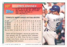 Load image into Gallery viewer, 1994 Topps Dave Hansen # 697 Los Angeles Dodgers