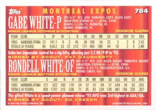 تحميل الصورة إلى عارض المعرض، 1994 Topps Gabe White / Rondell White CA # 784 Montreal Expos