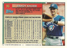 تحميل الصورة إلى عارض المعرض، 1994 Topps Randy Knorr # 96 Toronto Blue Jays