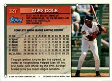 Load image into Gallery viewer, 1994 Topps Traded Alex Cole 12T Minnesota Twins