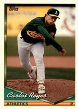 Load image into Gallery viewer, 1994 Topps Traded Carlos Reyes RC  128T Oakland Athletics