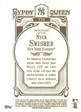 Load image into Gallery viewer, 2012 Topps Gypsy Queen Nick Swisher # 175 New York Yankees