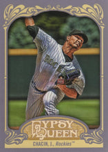 Load image into Gallery viewer, 2012 Topps Gypsy Queen Jhoulys Chacin # 86 Colorado Rockies