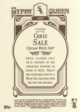 Load image into Gallery viewer, 2012 Topps Gypsy Queen Chris Sale # 107 Chicago White Sox