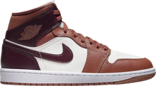 将图片加载到图库查看器,Jordan 1 Mid Dusty Peach Night Maroon New Size 7W / 5.5M