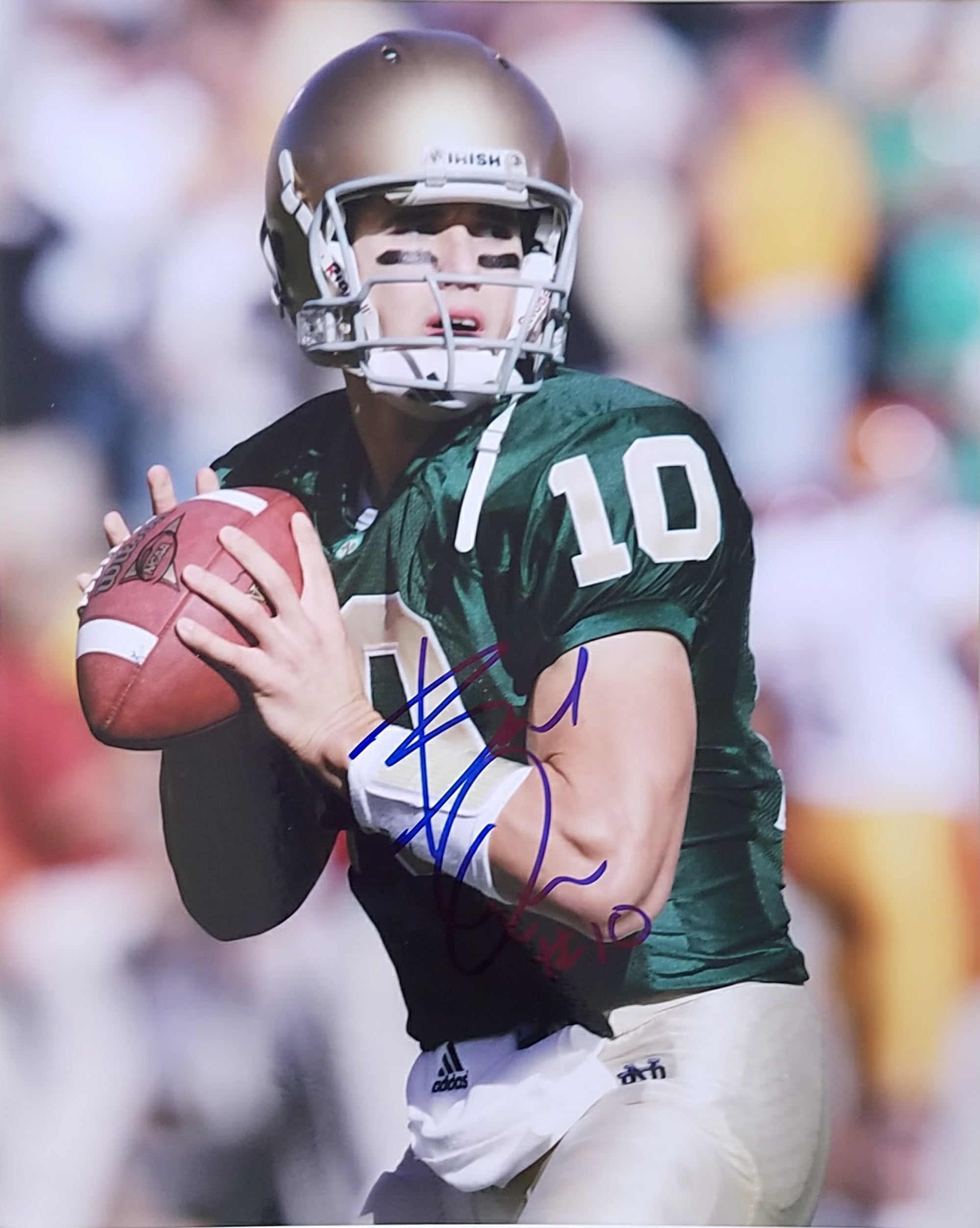 Brady Quinn Autographed Football