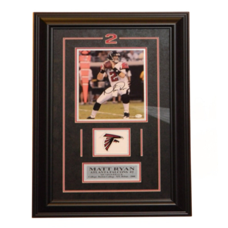 Matt Ryan Autographed Photo - 8x10 framed Team COA MVP Super Bowl