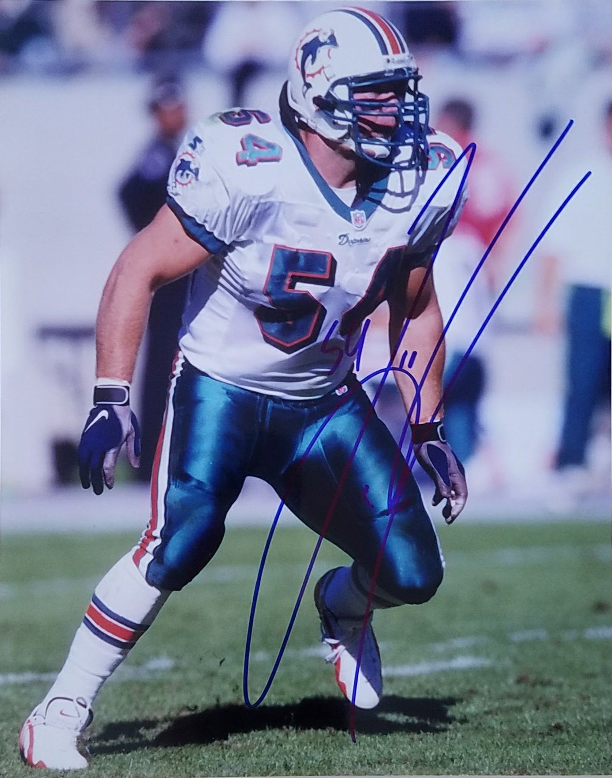 Zach Thomas Dallas Cowboys Signed Auto Horizontal 8x10