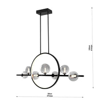 将图片加载到图库查看器，Luna 8-light LED Island Pendant Light (new)
