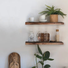 تحميل الصورة إلى عارض المعرض، Vision Home Acacia Floating Shelves, 24&quot; (Set of 2)
