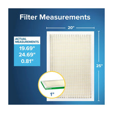 Load image into Gallery viewer, Filtrete 20x25x1 HVAC Furnace Air Filter, MPR 700 MERV 8, Dust, Pollen, and Pet Dander Reduction, 6 Pack

