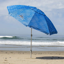 将图片加载到图库查看器，Tommy Bahama 8&#39; Blue Beach Umbrella with UV Protection and Tilt Function
