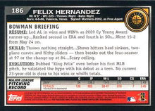 Load image into Gallery viewer, 2010 Bowman Felix Hernandez #186 Seattle Mariners
