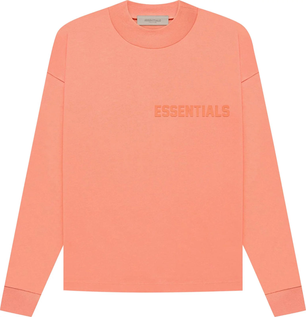 Fear of God Essentials Long-Sleeve Tee 'Coral' Size XXL