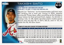 Load image into Gallery viewer, 2010 Topps Update Takashi Saito US-131 Atlanta Braves
