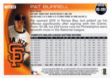 Load image into Gallery viewer, 2010 Topps Update Pat Burrell US-293 San Francisco Giants
