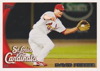 2010 Topps Update David Freese US-298 St. Louis Cardinals