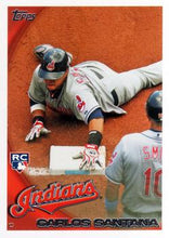 Load image into Gallery viewer, 2010 Topps Update Carlos Santana RC US-330 Cleveland Indians
