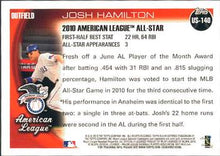 Load image into Gallery viewer, 2010 Topps Update Josh Hamilton AS US-140 Texas Rangers
