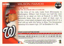 Load image into Gallery viewer, 2010 Topps Update Wilson Ramos RC US-168 Washington Nationals

