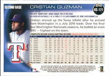 Load image into Gallery viewer, 2010 Topps Update Cristian Guzman US-171 Texas Rangers
