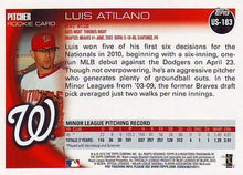 Load image into Gallery viewer, 2010 Topps Update Luis Atilano RC US-183 Washington Nationals
