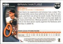 Load image into Gallery viewer, 2010 Topps Update Brian Matusz RC US-185 Baltimore Orioles
