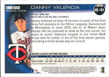 Load image into Gallery viewer, 2010 Topps Update Danny Valencia RC US-191 Minnesota Twins
