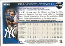 Load image into Gallery viewer, 2010 Topps Update Francisco Cervelli US-198 New York Yankees
